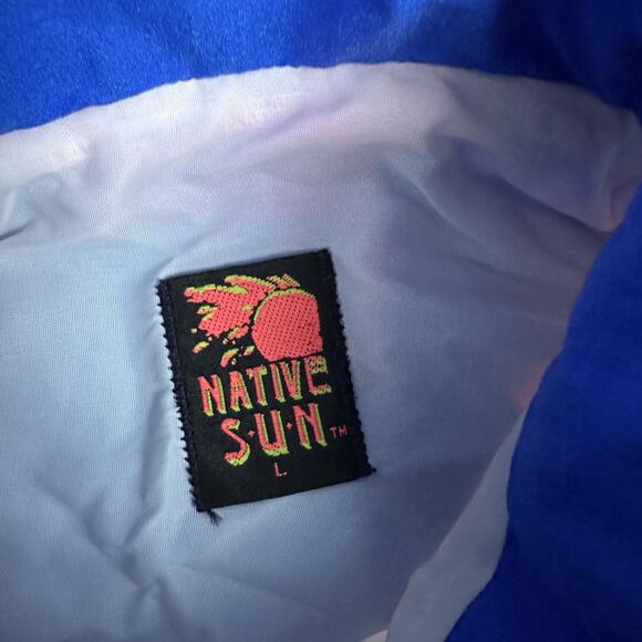 Vintage 12 Hours of Sebring Jacket Mens Large Blue White Racing Windbreaker 90s - Picture 7 of 15